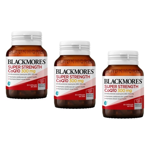 Blackmores Super Strength CoQ10 300mg 30 Capsules Pack of 3