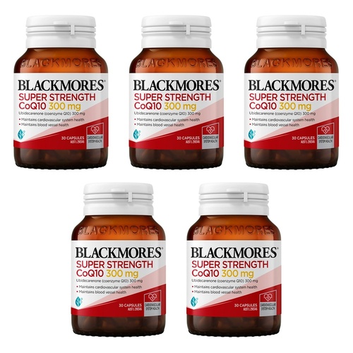 Blackmores Super Strength CoQ10 300mg 30 Capsules Pack of 5