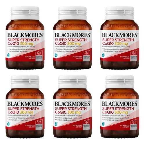 Blackmores Super Strength CoQ10 300mg 30 Capsules Pack of 6