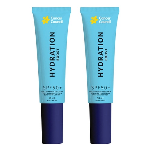 Cancer Council Hydration Boost Sunscreen Lotion SPF 50+ 50mL Pack of 2