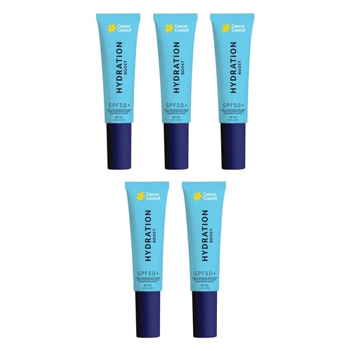 Cancer Council Hydration Boost Sunscreen Lotion SPF 50+ 50mL Pack of 5