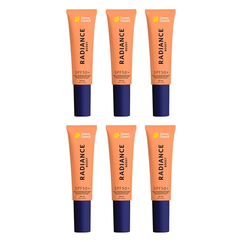 Cancer Council Radiance Boost Sunscreen Lotion SPF 50+ 50mL Pack of 6