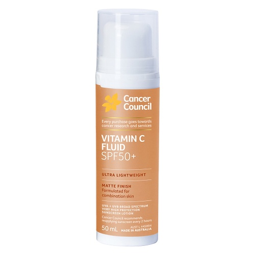 Cancer Council Vitamin C Fluid Sunscreen SPF 50+ 50mL