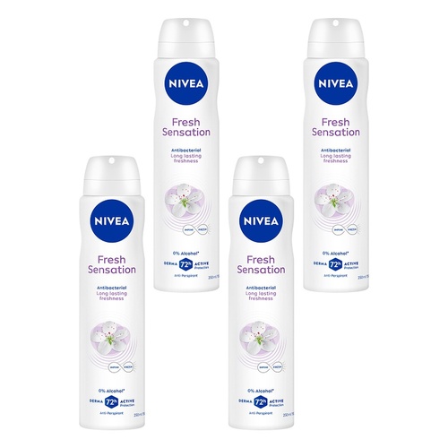 NIVEA Fresh Sensation Anti-Perspirant 250mL Pack of 4