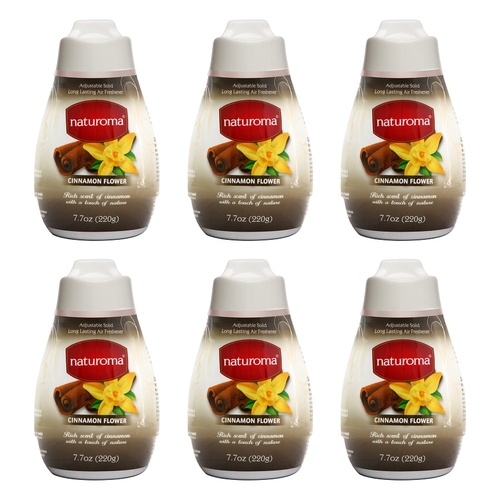 Naturoma Air Fresh Solid Gel Cinnamon Flower 220g Pack of 6
