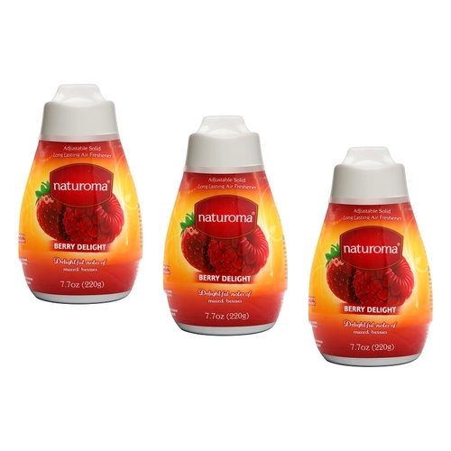 Naturoma Air Fresh Solid Gel Berry Delight 220g Pack of 3