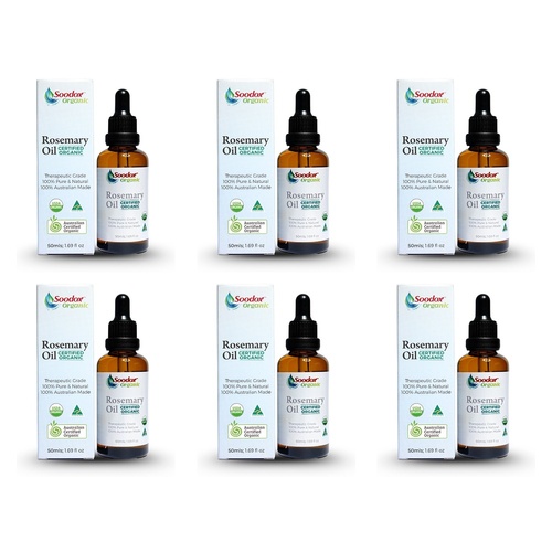Soodox Organic Rosemary Oil 50mL Pack of 6