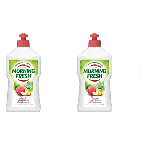Morning Fresh Peach Nectarine Dish Washing Liquid 400mL Pack of 2