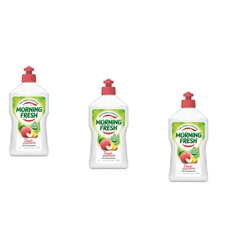 Morning Fresh Peach Nectarine Dish Washing Liquid 400mL Pack of 3