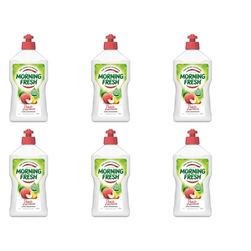 Morning Fresh Peach Nectarine Dish Washing Liquid 400mL Pack of 6