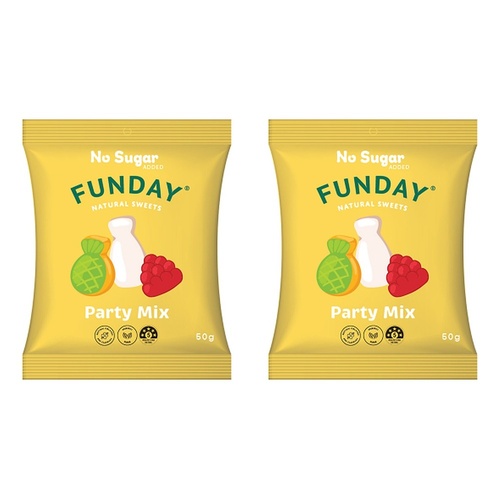 Fun Day Natural Sweets Party Mix 50g x 6 Bundle of 2