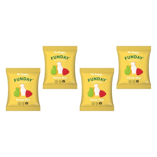 Fun Day Natural Sweets Party Mix 50g x 6 Bundle of 4