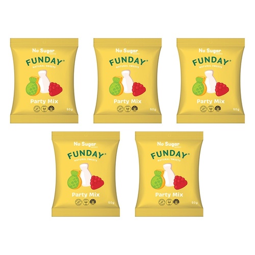 Fun Day Natural Sweets Party Mix 50g x 6 Bundle of 5