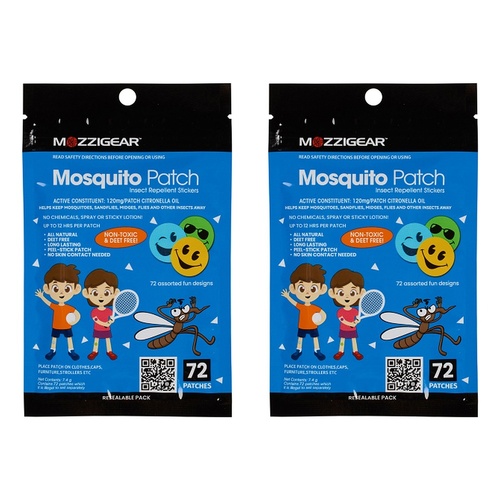 Mozziegear Sticker Patch 72 Pack Bundle of 2