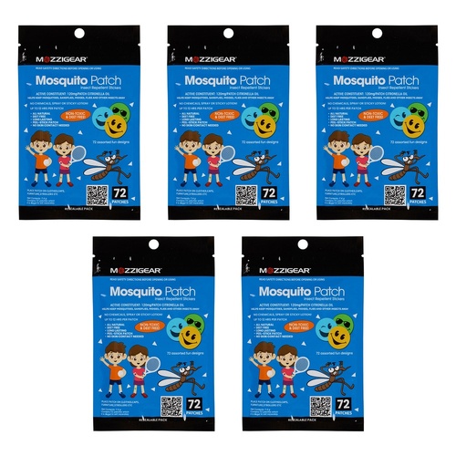 Mozziegear Sticker Patch 72 Pack Bundle of 5