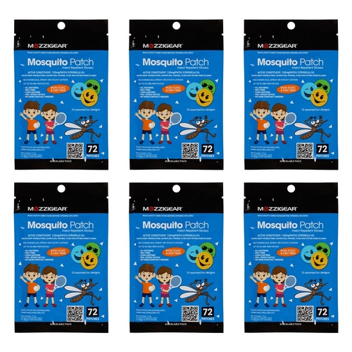 Mozziegear Sticker Patch 72 Pack Bundle of 6