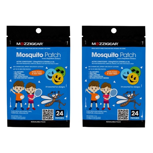 MozzieGear Stickers Patch 24 Pack Bundle of 2