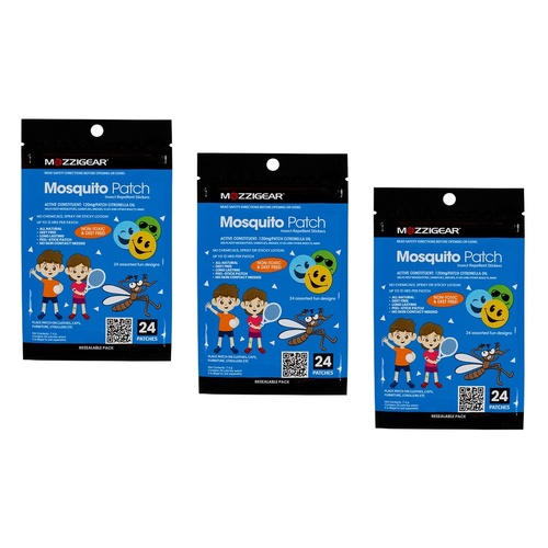 MozzieGear Stickers Patch 24 Pack Bundle of 3