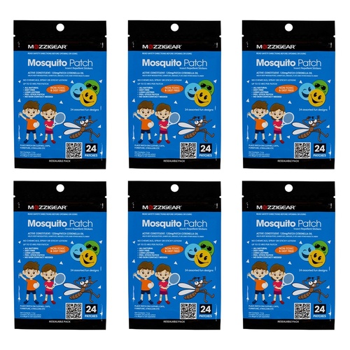 MozzieGear Stickers Patch 24 Pack Bundle of 6