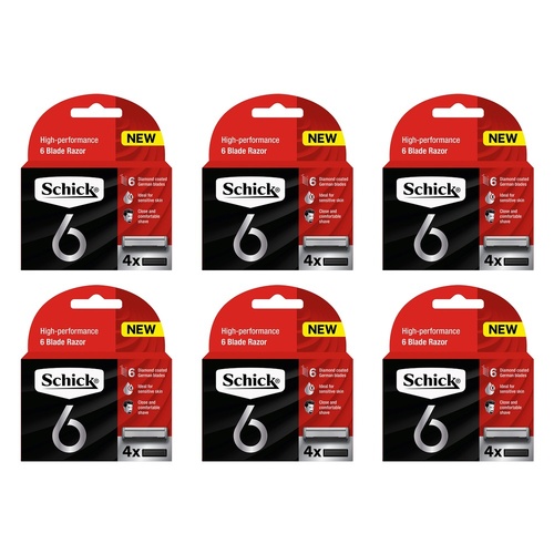 Schick 6 Blades Refill 4 Pack Bundle of 6