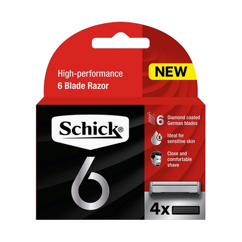 Schick 6 Blades Refill 4 Pack