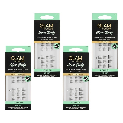 Glam by Manicare Cluster Lashes Jenna Pack of 4