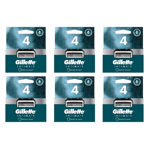 Gillette Intimate Blades Refills 4 Pack Bundle of 6