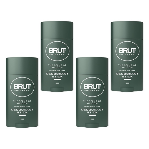Brut Deodorant Roll On Stick Original 50g x 6 Bundle of 4