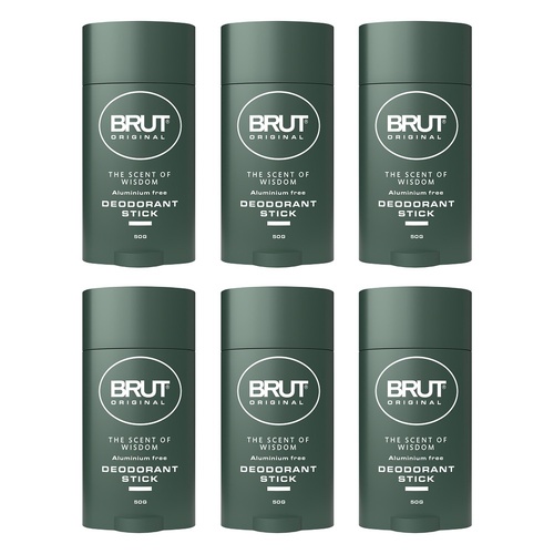 Brut Deodorant Roll On Stick Original 50g x 6 Bundle of 6