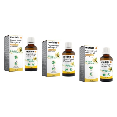 Medela Organic Breast Massage Oil 50mL Pack of 3