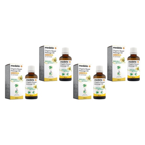 Medela Organic Breast Massage Oil 50mL Pack of 4