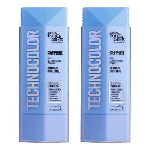 Bondi Sands Sapphire Technocolor Self Tanning Face Serum 50mL Pack of 2