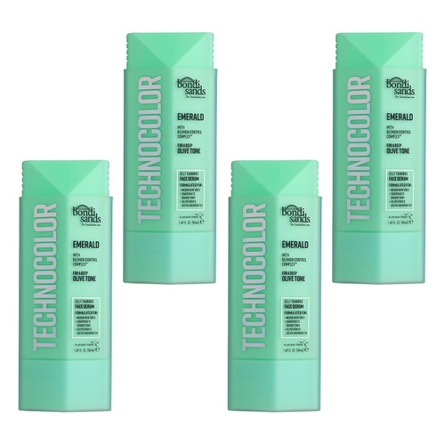 Bondi Sands Emerald Technocolor Self Tanning Face Serum 50mL Pack of 4