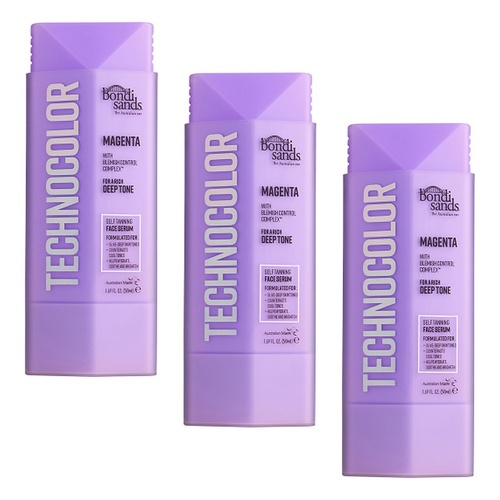 Bondi Sands Magenta Technocolor Self Tanning Face Serum 50mL Pack of 3