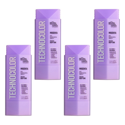 Bondi Sands Magenta Technocolor Self Tanning Face Serum 50mL Pack of 4