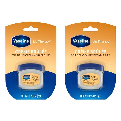 Vaseline Lip Therapy Creme Brulee Lip Balm 7g x 8 Bundle of 2