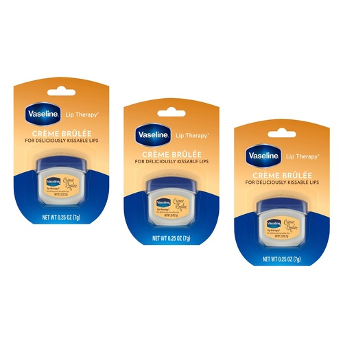 Vaseline Lip Therapy Creme Brulee Lip Balm 7g x 8 Bundle of 3
