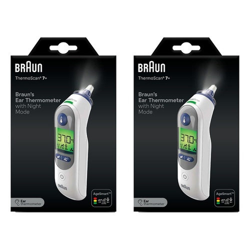 Braun Thermoscan 7+ Ear Thermometer Pack of 2