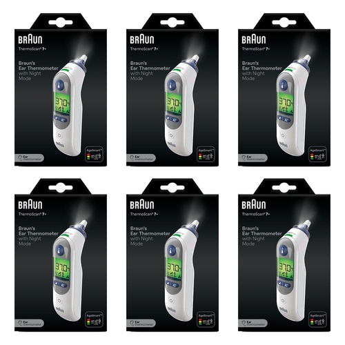Braun Thermoscan 7+ Ear Thermometer Pack of 6