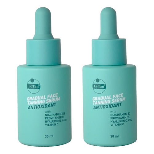Le Tan Gradual Face Tanning Serum Antioxidant 30mL Pack of 2