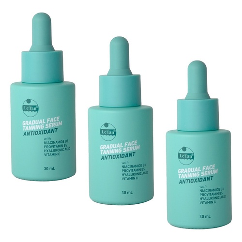 Le Tan Gradual Face Tanning Serum Antioxidant 30mL Pack of 3