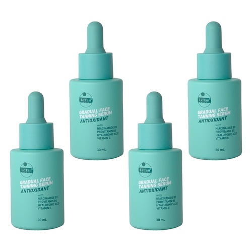 Le Tan Gradual Face Tanning Serum Antioxidant 30mL Pack of 4