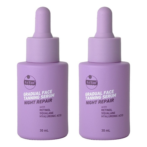Le Tan Gradual Face Tanning Serum Night Repair 30mL Pack of 2