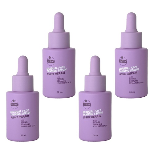 Le Tan Gradual Face Tanning Serum Night Repair 30mL Pack of 4