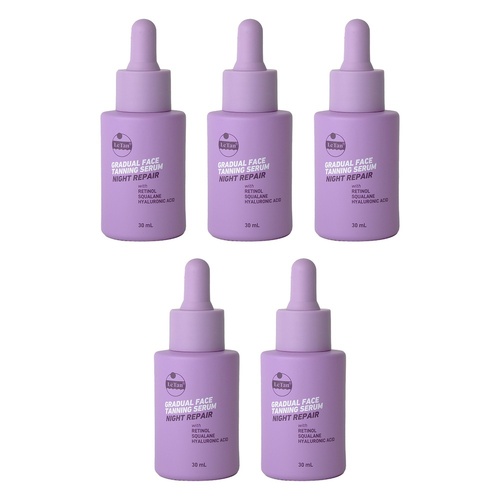 Le Tan Gradual Face Tanning Serum Night Repair 30mL Pack of 5