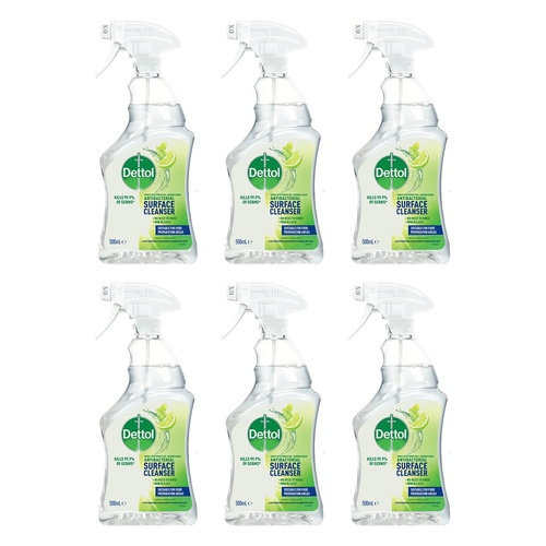 Dettol Antibacterial Surface Cleanser Trigger Fresh Lime & Mint 500ml Pack of 6