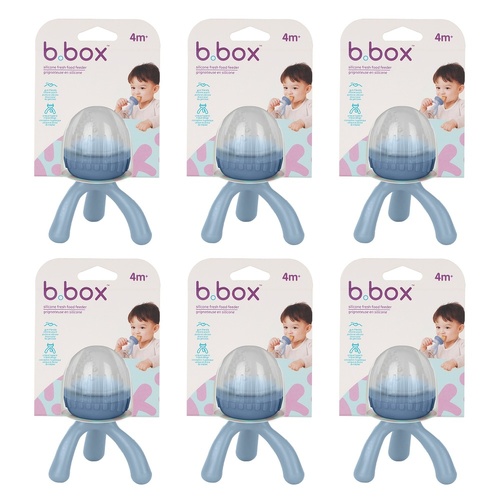 B.Box Silicone Fresh Food Feeder Lullaby Blue 4m+ Pack of 6