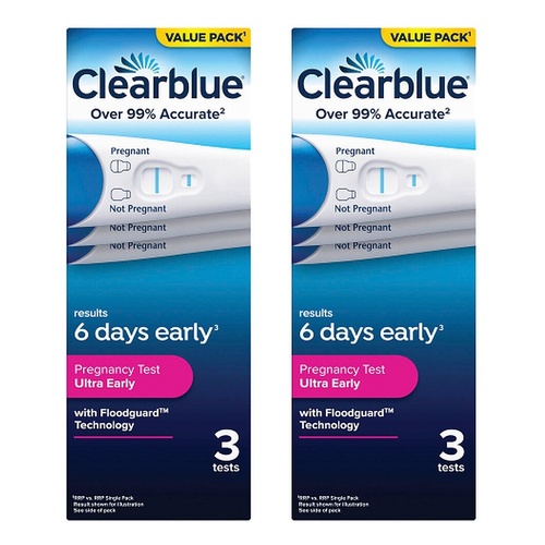 Clearblue Ultra Early Pregnancy Test 3 Pack Bundle of 2