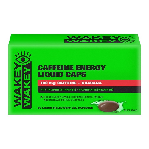 Wakey Wakey Caffeine Energy 20 Liquid Capsules
