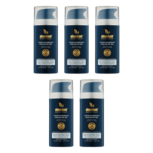 Abundant Ocean Magnesium Pain Relief Gel 100mL Pack of 5